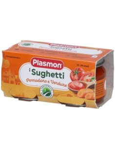 Plasmon Sughetti Tomate et Légumes 8 Mois - 2x80 gr - Livraison gratuite en EUROPE et au Royaume-Uni